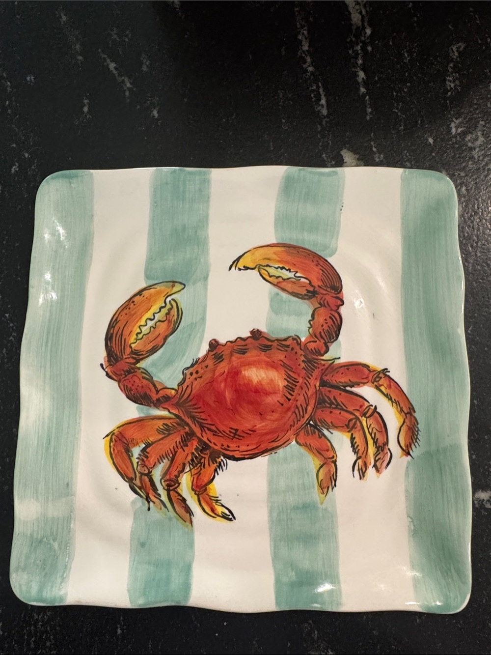 Crab Stripe Dinner Plate - Designed by Maxcera